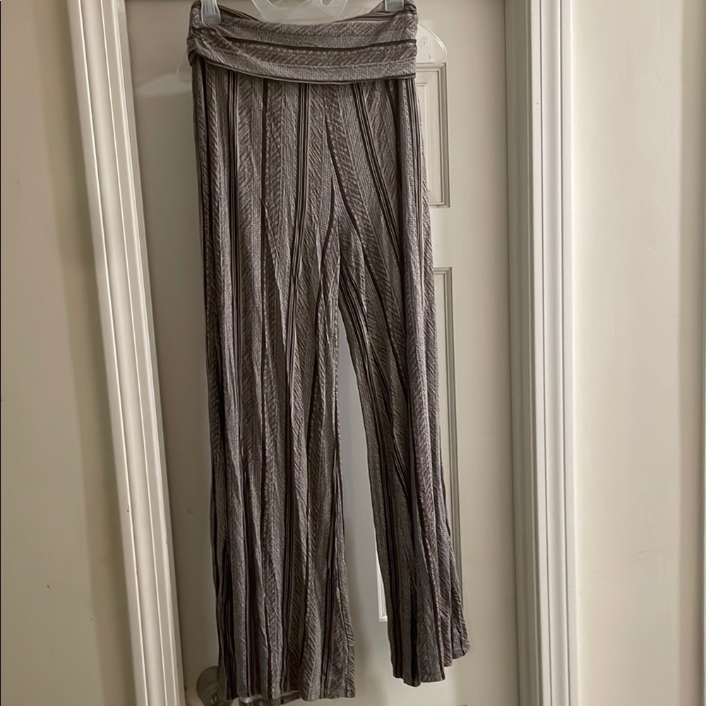 Lisa Rinna Collection Gray Wide Leg Pants